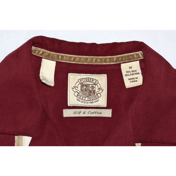 Pusser's West Indies Men's Short Sleeve Button Front Shirt Size Medium - Picture 5 of 6